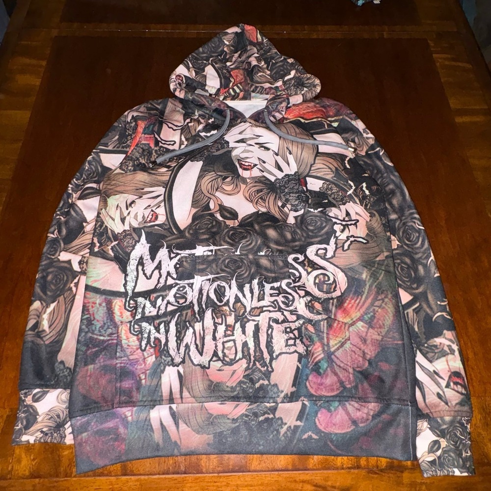 Motionless In White All Over Print Hoodie Gothic Metal Band Hoodie Large‎